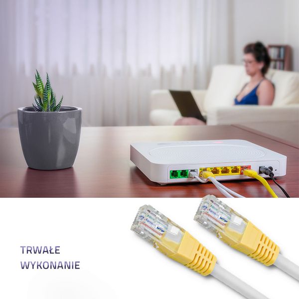 Qoltec Kabel Patchcord UTP | CAT5 | 10m zdjęcie 2