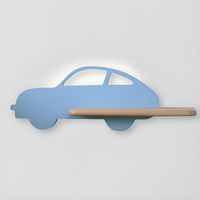 Ścienny kinkiet Kids Car 21-84798 LED 5W 4000K półka niebieski drewno