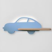 Ścienny kinkiet Kids Car 21-84798 LED 5W 4000K półka niebieski drewno