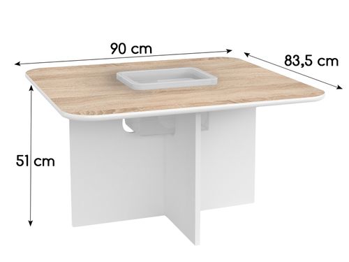 011 Stolik dziecięcy biało-wenge na Arena.pl