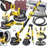 Szlifierka do Gipsu Gładzi Tynku Ścian Sufitów Bezpyłowa Żyrafa LED