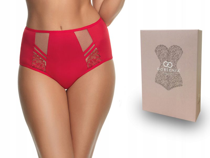 GORSENIA pełne figi K497 Paradise, czerwone, 4XL zdjęcie 1