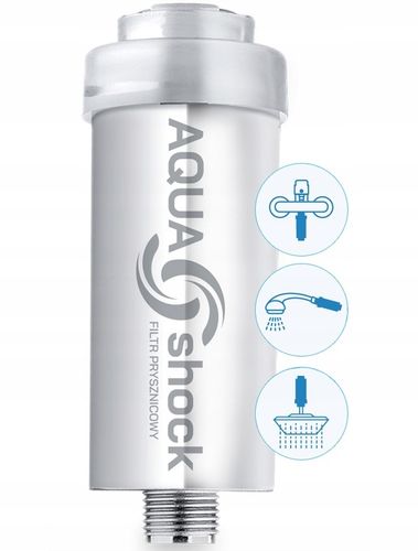 FILTR WODY PRYSZNICOWY AQUA shock SREBRNY CHROM DO PRYSZNICA x2 na Arena.pl