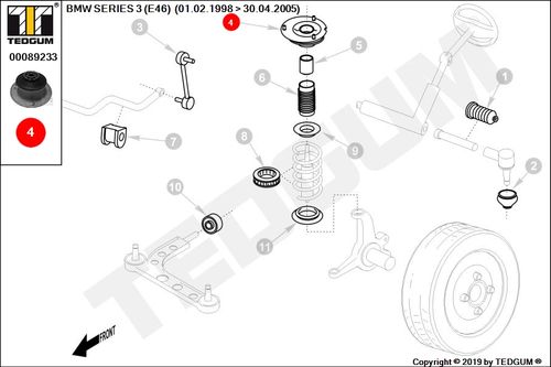 BMW 1 E4 MOCOWANIE AMORTYZATORA PRZEDNIEGO GÓRNE na Arena.pl