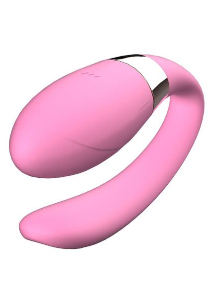 Wibrator Typu Podkówka Dla Obojga Partnerów - V-Vibe Pink Boss Series zdjęcie 3