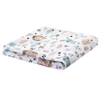 Prześcieradło z gumką na materace dziecięce ze zwierzętami  - 120 x 60 cm