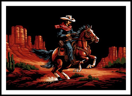 Plakat 84x59,5cm Galop przez Prerię na Arena.pl