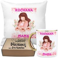 ZESTAW PREZENTOWY PODUSZKA I PIĘKNY KUBEK DLA MAMY DZIEŃ MATKI URODZINY