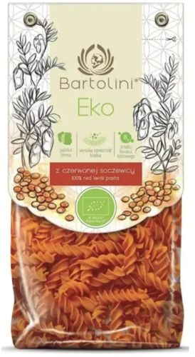 Bartolini Makaron Proteinowy Z Soczewicy Czerwonej Świderki BIO 250 g na Arena.pl
