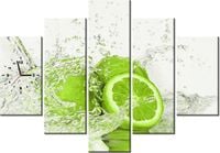 105CM 150CM ZEGAR 5 ELEM LIMONKA WODZIE DRUK OBRAZ