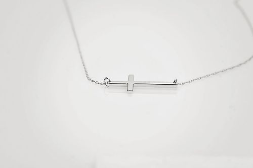 złoty naszyjnik - celebrytka - z krzyżykiem na Arena.pl