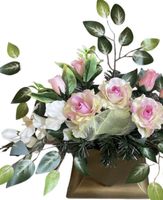 STROIK GRÓB SERCE WIĄZANKA BUKIET SZTUCZNY KOMPOZYCJA WIELKANOC STANPOL