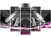 70 100CM OBRAZ 5 ELEM KOLOROWO WIEŻĄ DRUK PŁÓTNO