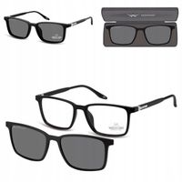 2w1 Okulary +3,50 Plusy do CZYTANIA z NAKŁADKĄ PRZECIWSŁONECZNĄ Polaryzacja