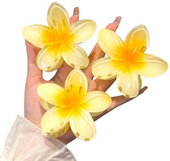 Zestaw 3 spinek klamer kwiaty żółte plażowe