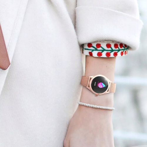 SMARTWATCH ZEGAREK DAMSKI DLA KOBIETY PULS SPORT POWIADOMIENIA MENU ZŁOTY na Arena.pl