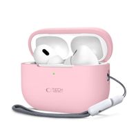 Etui Silikonowe Tech-Protect z Smyczą DO AirPods Pro 1, 2 Pudrowy Róż