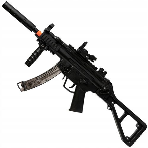 KARABIN MP5 PISTOLET AUTOMATCZNY NA KULKI ŻELOWE Z LATARKĄ 2w1 STRZAŁKI na Arena.pl