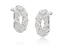 Kolczyki owalne, gniecione (P24/WIO/56AG)