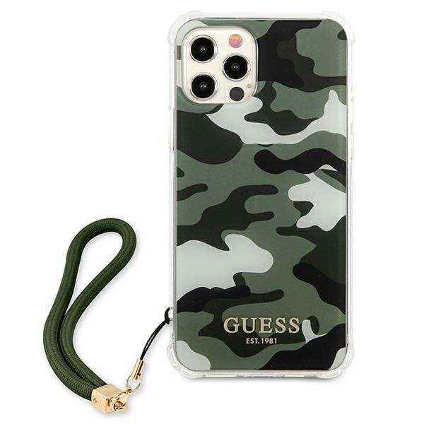 Etui Guess do iPhone 12, iPhone 12 Pro, Zielony zdjęcie 3