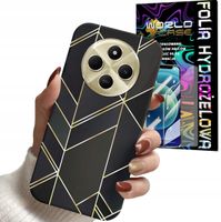 ETUI DO XIAOMI REDMI 14C 4G - MARMUREK GEOMETRYCZNE WZORY DLA KOBIE + FOLIA