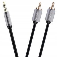 Kabel wtyk jack 3.5 - 2RCA stereo 1.8m Kruger&Matz