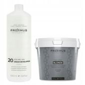 PROXIMUS Zestaw Rozjaśniacz do włosów SILVER BLONDE + oxydant 6%