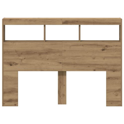 Zagłówek z półkami i LED, dąb artisan, 140x17x102 cm na Arena.pl