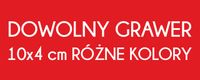 Grawerowana tabliczka Laminat Grawerski 10x4 DOWOLNY GRAWER napis czerwona