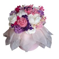 Flower Box Świece Sojowe Wieczny Bukiet Kwiaty Prezent Urodziny Dzień