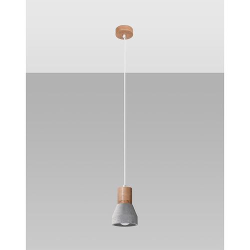 Wisząca lampa loftowa SL.0964 kuchenna nad stół szara drewno na Arena.pl