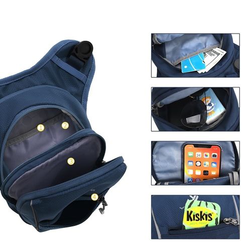 Wielofunkcyjna Torba Sportowa Saszetka na Nogę Granatowa Bieganie Rower na Arena.pl