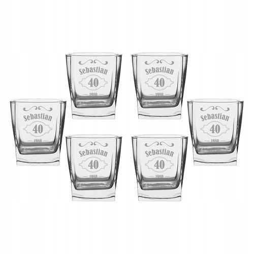 KARAFKA 4 SZKLANKI DO WHISKY i 4 kieliszki Z GRAWEREM na Prezent na Arena.pl