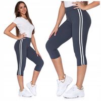 GETRY DAMSKIE 3/4 LEGGINSY ELASTYCZNE WYGODNE MIĘKKIE LAMPASY MORAJ XXL