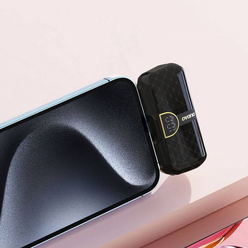 Mini powerbank 5000mAh do telefonu iPhone Lightning i USB-C - czarny na Arena.pl