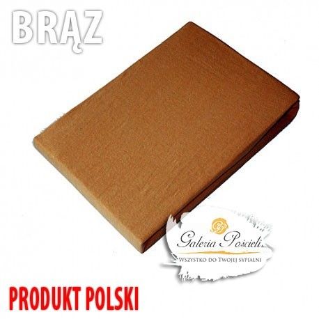 Prześcieradło frotte 160x200cm BRĄZ zdjęcie 2
