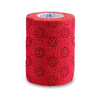 Bandaż Stokban 7,5cm / 4,5m czerwony w uśmiechy