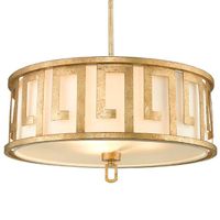 LAMPA wisząca GN-LEMURIA-P-L Elstead GILDED NOLA okrągła OPRAWA metalowa złota biała