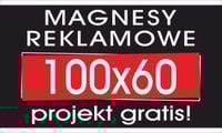 MAGNES REKLAMOWY reklama magnetyczna na samochód auto 100x60 PROJEKT GRATIS