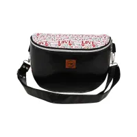 Czarna Nerka Love – Pojemna Torebka Damska