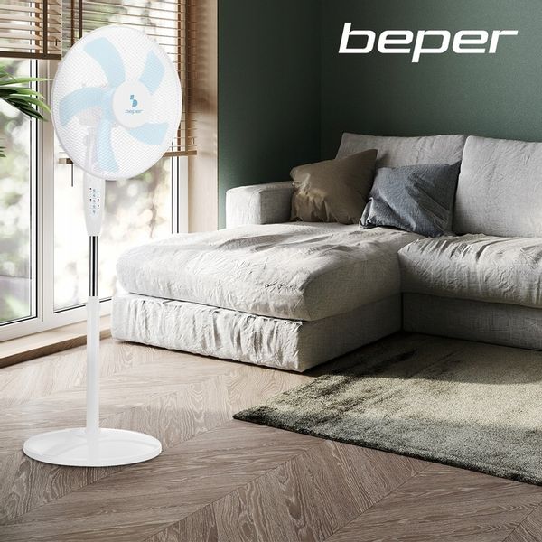 WENTYLATOR PODŁOGOWY BEPER WIATRAK STOJĄCY 5 ŁOPATEK 130cm 40W PILOT TIMER zdjęcie 4