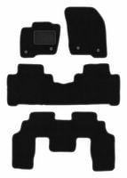 Dywaniki samochodowe welurowe do: Ford S-MAX MK2 2015- 7-osobowy czarne