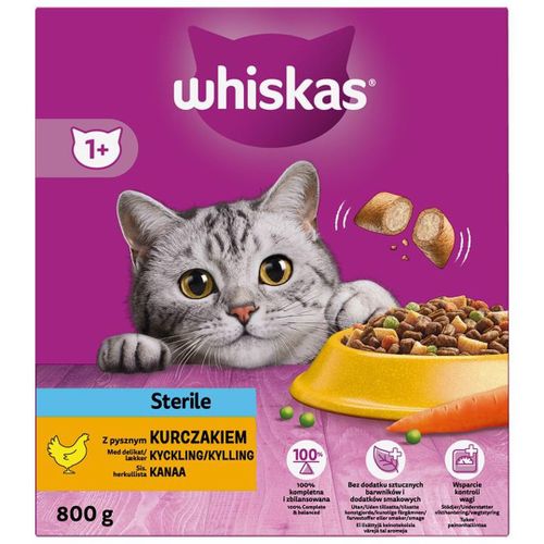Whiskas  Sucha karma dla kota Sterile Kurczak 800 g na Arena.pl