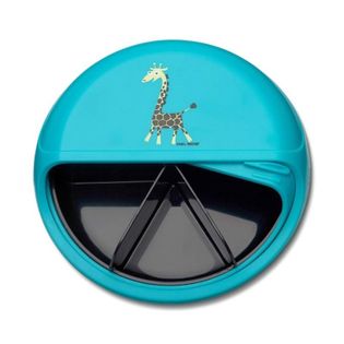 Carl Oscar Small SnackDISC™ 5 komorowy obrotowy pojemnik na przekąski Turquoise - Giraffe
