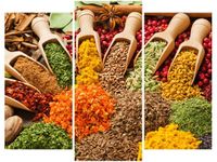 70 90CM OBRAZ 3 ELEM FESTIWAL PRZYPRAW ŚCIENNY DRUK PŁÓTNO