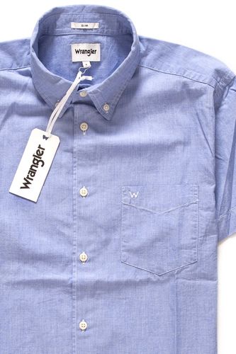 WRANGLER SS 1PKT BUTTON DOWN NAVY W5944OS35 M na Arena.pl