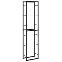 Stojak na drewno opałowe czarny 50x30x209 cm stalowy