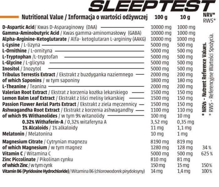 Human Code - Sleep Test 210 g - peach ice tea zdjęcie 2