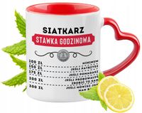 Kubek Czerwony Z Uszkiem W Kształcie Serca Dla Siatkarza Na Prezent
