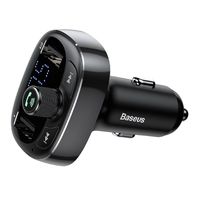 Ładowarka SAM.BASEUS + TRANSMITER FM T-TYPED S-09 BLUETOOTH BLACK